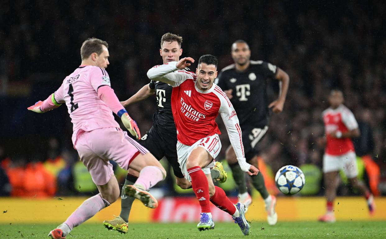 阿森纳3-1逆转拜仁，凯恩隐身诺伊尔失误，枪手豪取欧冠五连胜