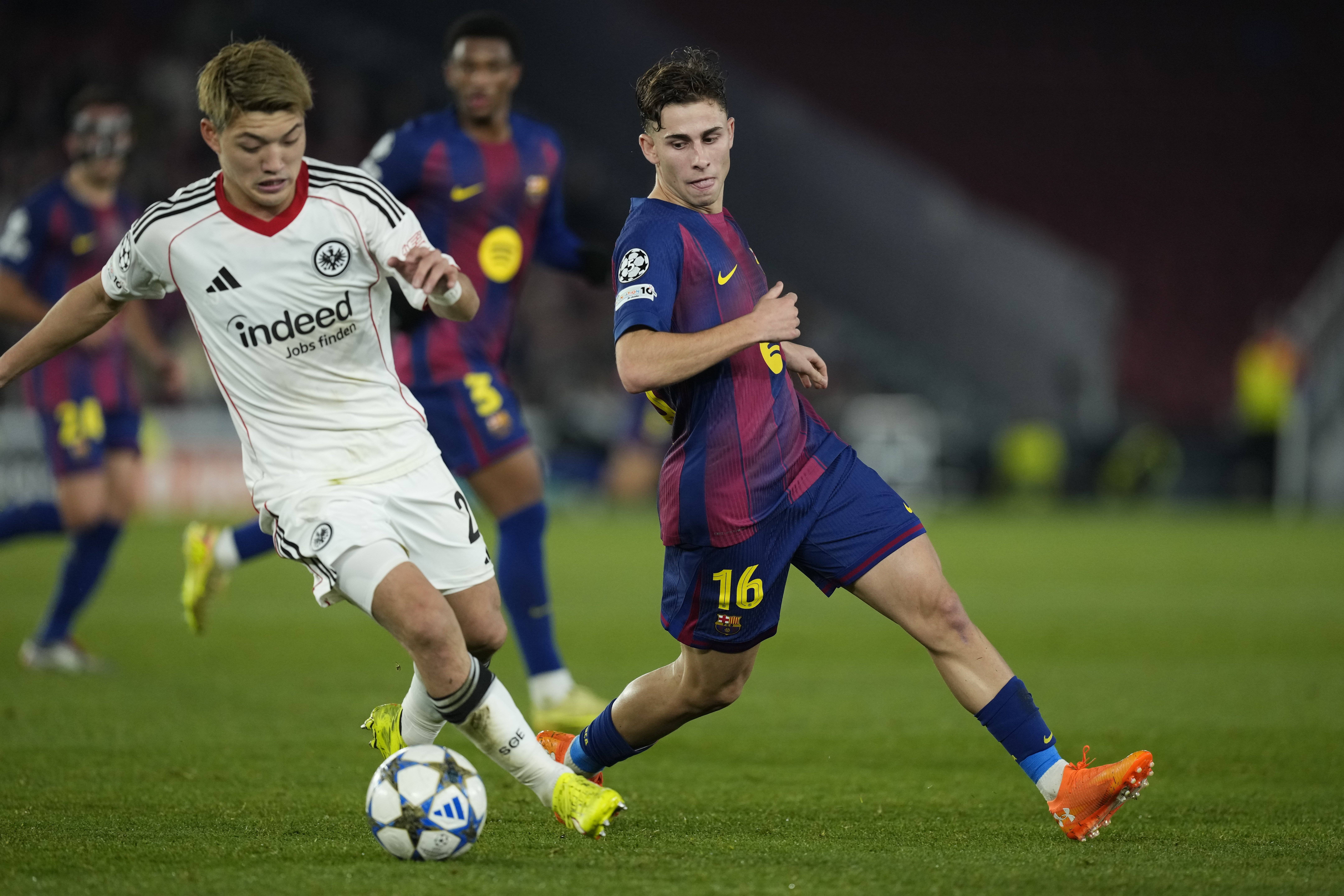 （外代二线）足球——欧冠联赛：巴萨胜法兰克福